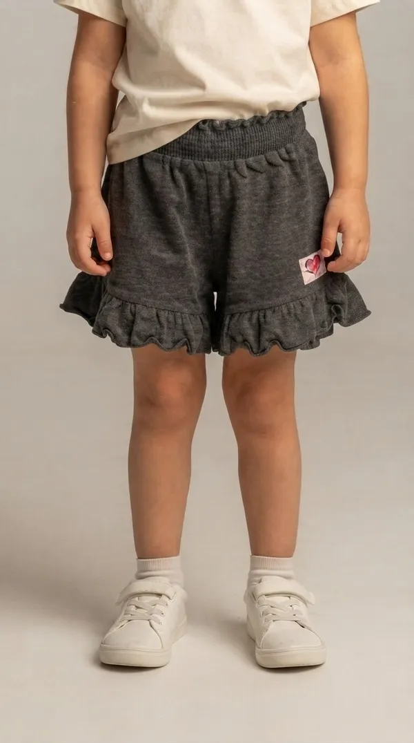 Grey_Knit_Ruffle_Shorts_for_Girls