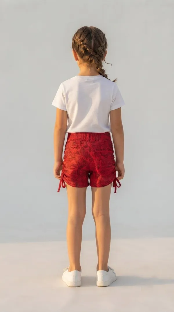 Red_Printed_Drawstring_Shorts_for_Girls
