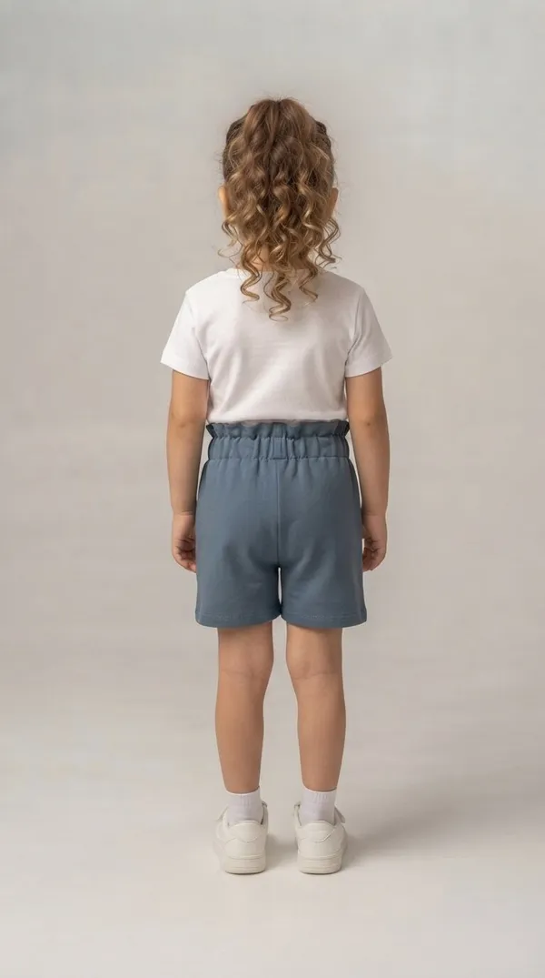 Blue_Elasticated_Casual_Shorts_for_Girls
