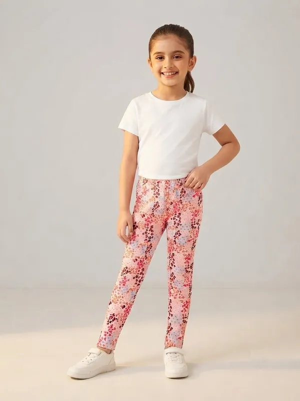 Pink_Floral_Print_Slim_Fit_Leggings_for_Girls