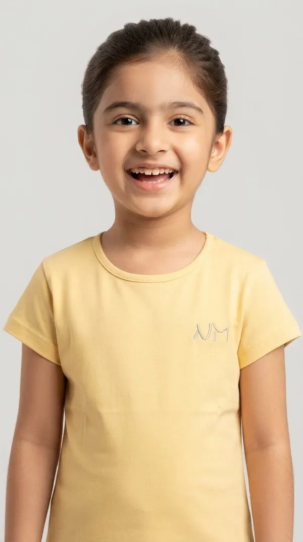 Yellow_Short_Sleeve_T-Shirt_for_Girls