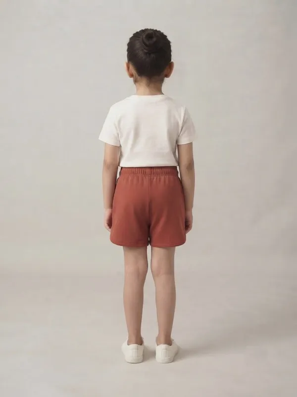 Rust_Elasticated_Shorts_for_Girls