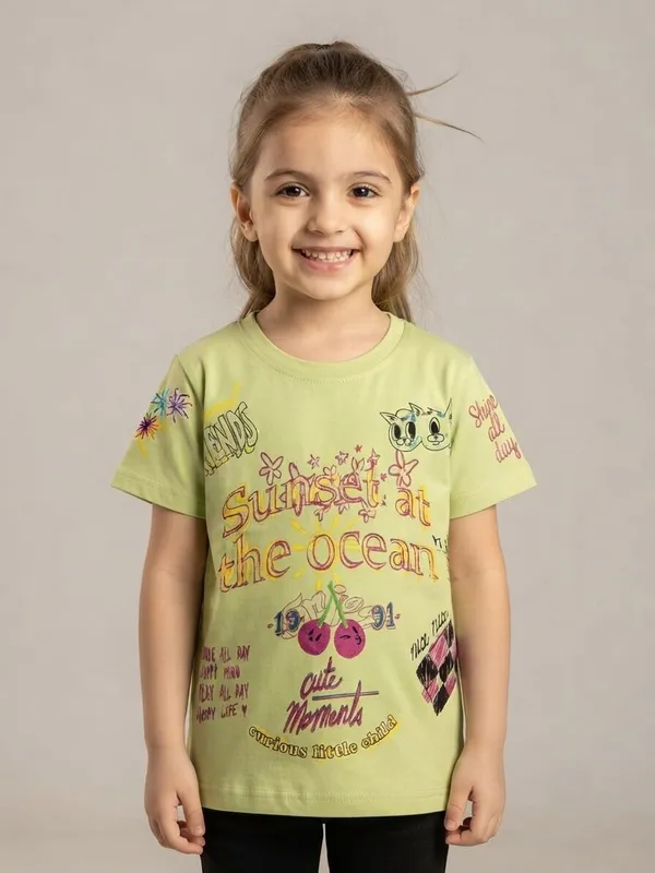 Green_Regular_Fit_Graphic_T-Shirt_for_Girls
