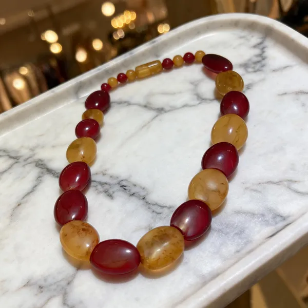 Red_Gold_Resin_Two_Tone_Beaded_Necklace_For_Women