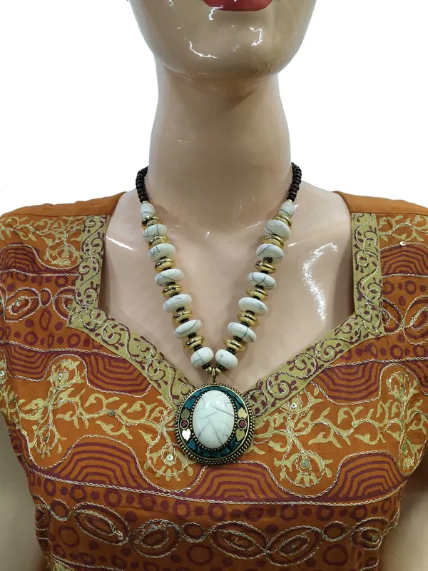 White_Beaded_Statement_Necklace_for_Women