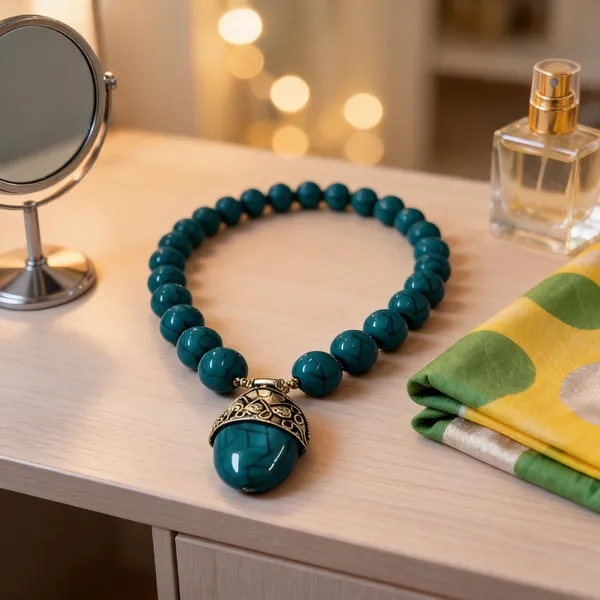 Teal_Beaded_Statement_Necklace_For_Women