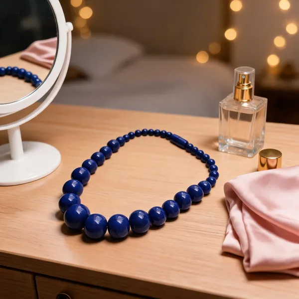 Blue_Resin_Beaded_Necklace_For_Women