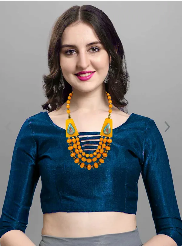 Orange_Beaded_Statement_Necklace_for_Women
