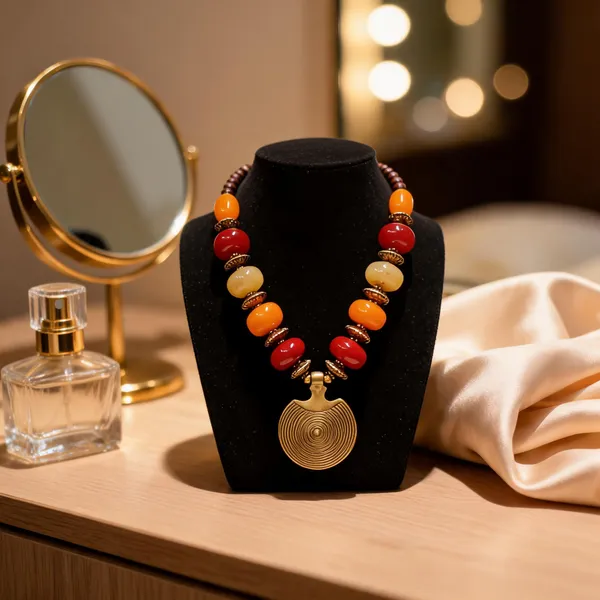 Multicolour_Beaded_Statement_Necklace_For_Women