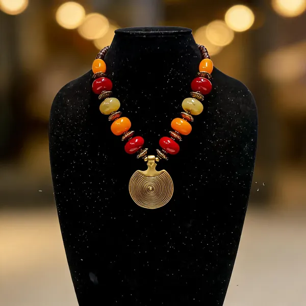 Multicolour_Beaded_Statement_Necklace_For_Women