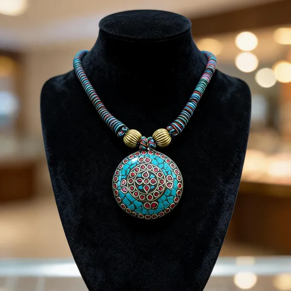 Multicolour_Resin_Wood_Beaded_Statement_Necklace_For_Women