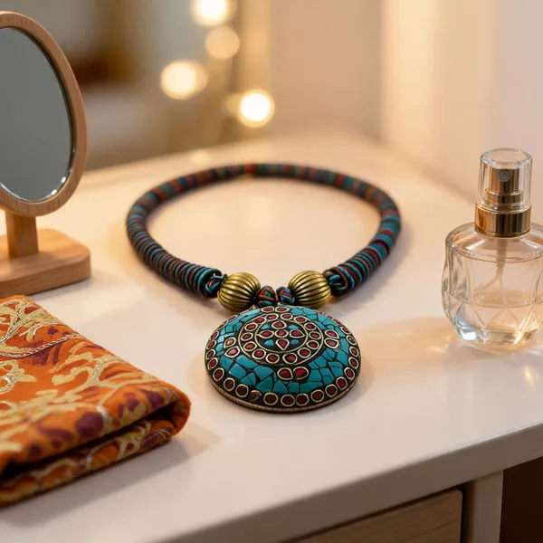 Multicolour_Resin_Wood_Beaded_Statement_Necklace_For_Women