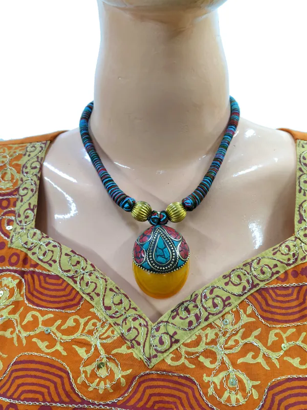 Multicolour_Beaded_Statement_Necklace_for_Women
