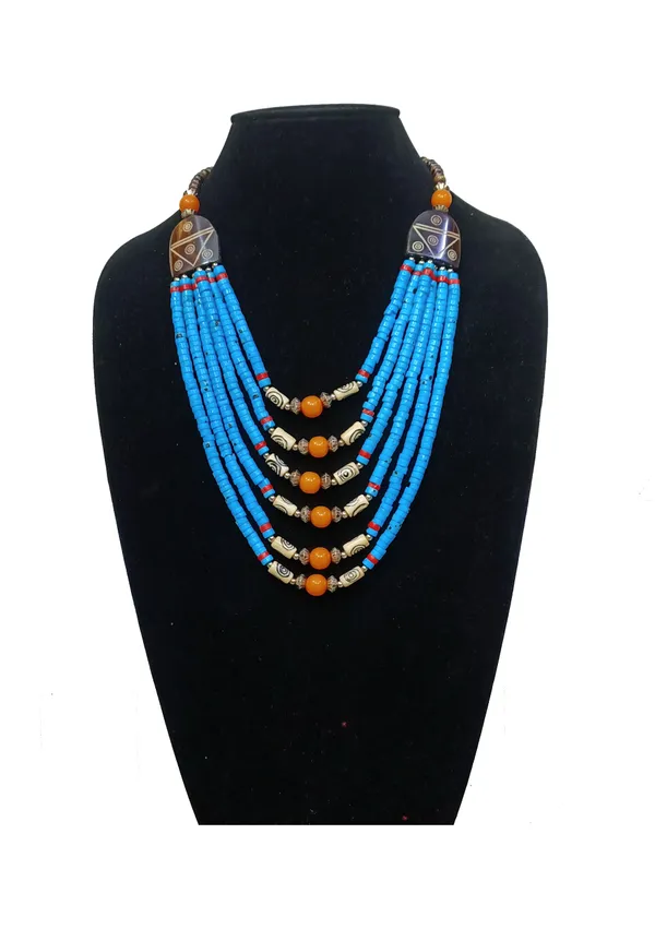 Blue_Beaded_Layered_Necklace_Set_for_Women