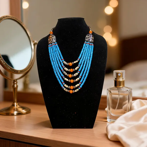 Blue_Glass_Wood_Metal_Layered_Beaded_Necklace_Set_For_Women