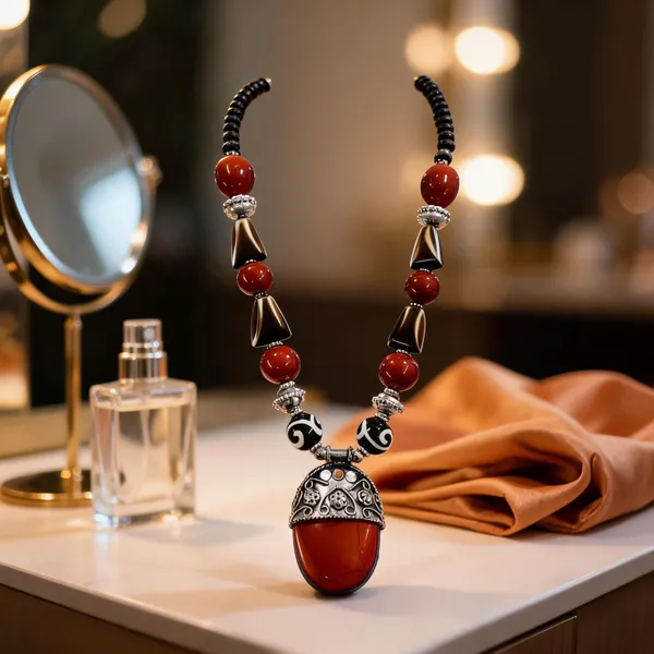 Red_Beaded_Statement_Necklace_For_Women
