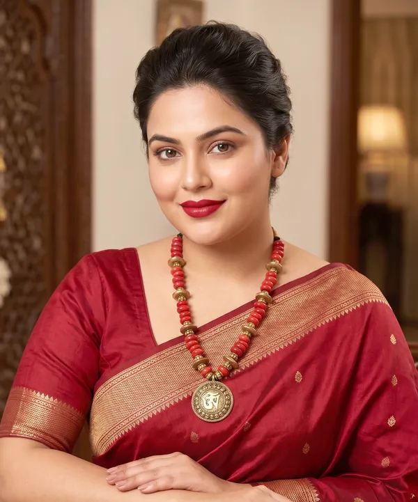 Maroon_Woven_Zari_Border_Saree_For_Women