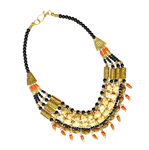 Black_Gold_Tone_Beaded_Necklace_for_Women