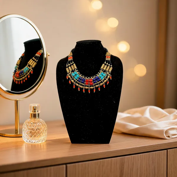 Multicolour_Brass_Glass_Beaded_Statement_Necklace_For_Women