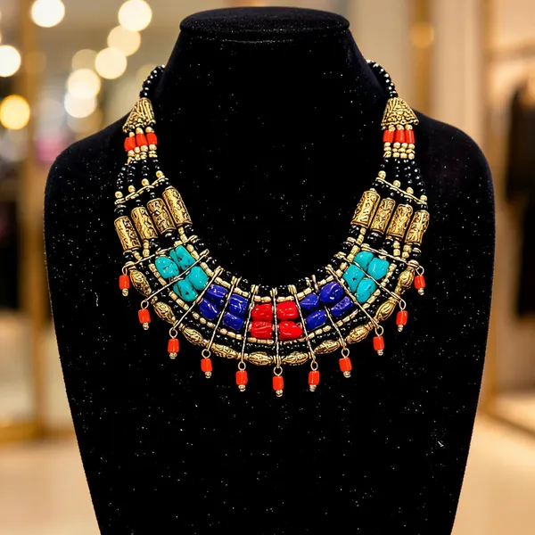 Multicolour_Brass_Glass_Beaded_Statement_Necklace_For_Women