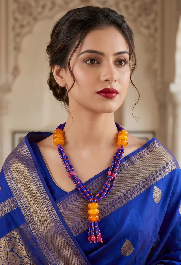 Blue_Beaded_Layered_Necklace_for_Women