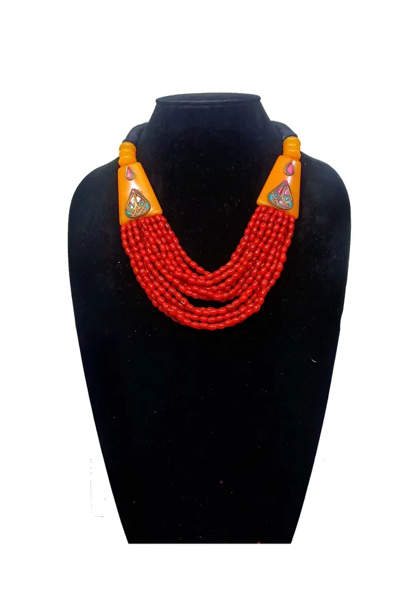 Red_Beaded_Multi_Strand_Necklace_for_Women