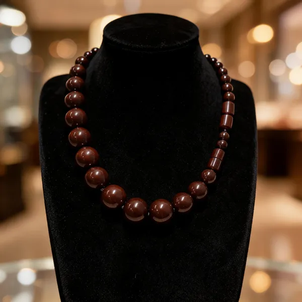 Brown_Resin_Beaded_Necklace_For_Women