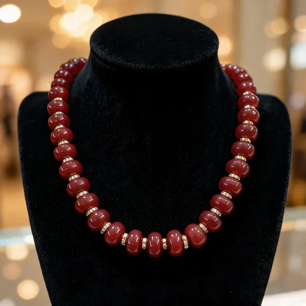 Maroon_Resin_Beaded_Necklace_For_Women