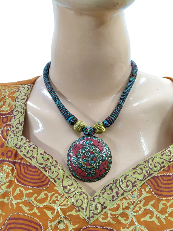 Multicolour_Beaded_Statement_Necklace_for_Women
