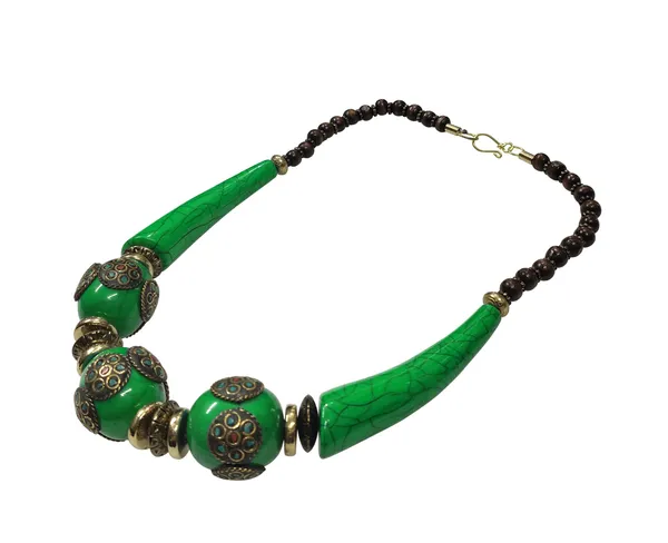 Green_Beaded_Statement_Necklace_For_Women
