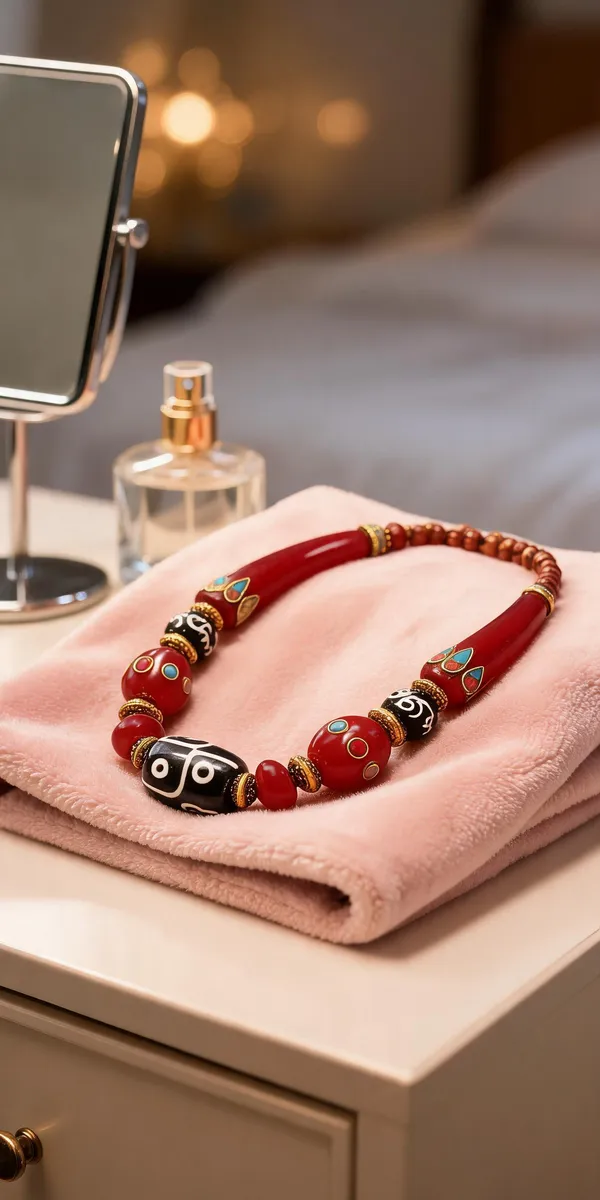 Red_Resin_Stone_Beaded_Statement_Necklace_For_Women