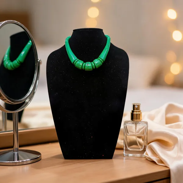 Green_Beaded_Statement_Necklace_For_Women