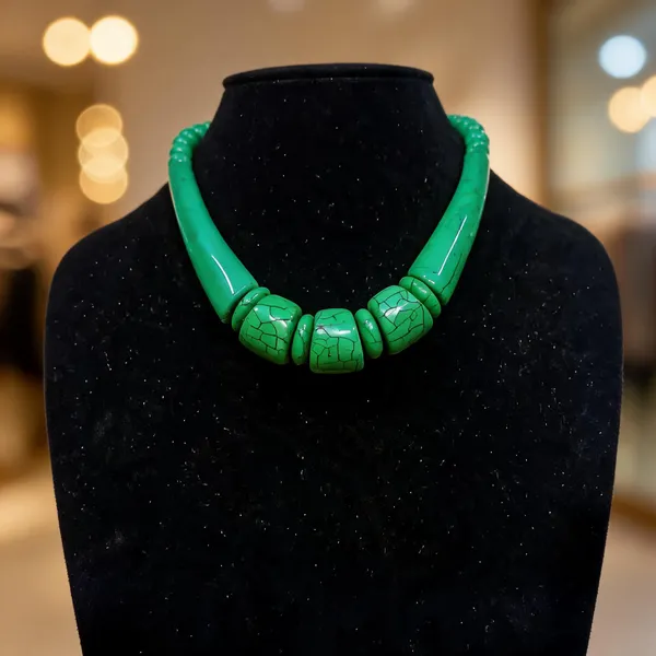 Green_Beaded_Statement_Necklace_For_Women