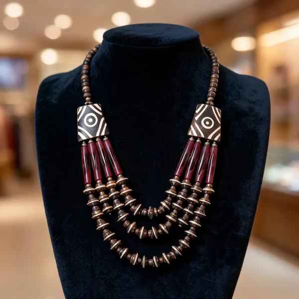 Multicolour_Brass_Glass_Tribal_Statement_Necklace_For_Women