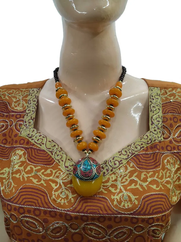 Yellow_Beaded_Ethnic_Necklace_for_Women