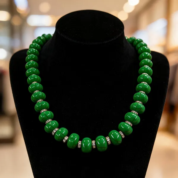 Green_Resin_Beaded_Traditional_Necklace_For_Women