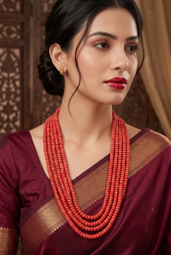 Red_Beaded_Layered_Necklace_for_Women