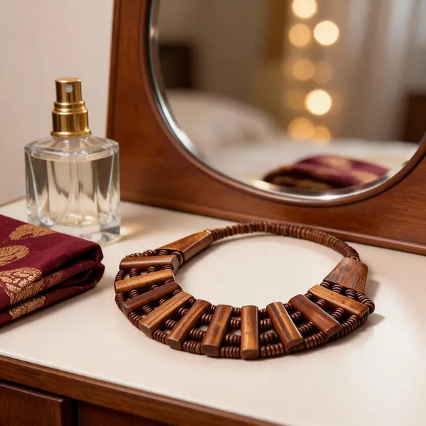Brown_Wood_Collar_Layered_Statement_Necklace_For_Women