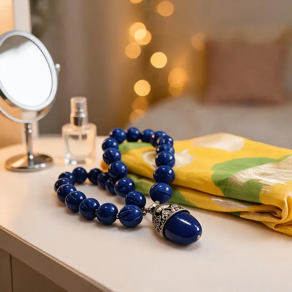 Blue_Beaded_Statement_Necklace_For_Women