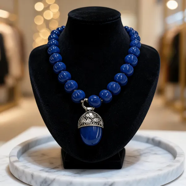 Blue_Beaded_Statement_Necklace_For_Women