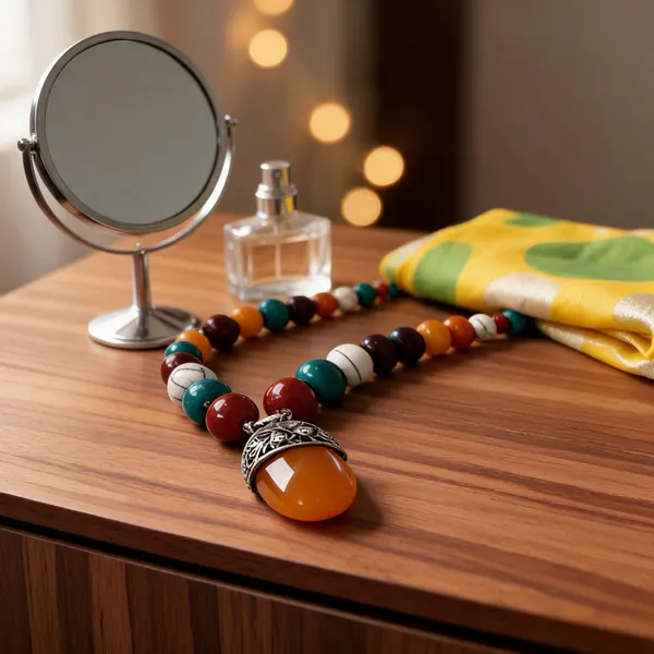 Multicolour_Resin_Wood_Beaded_Statement_Necklace_For_Women