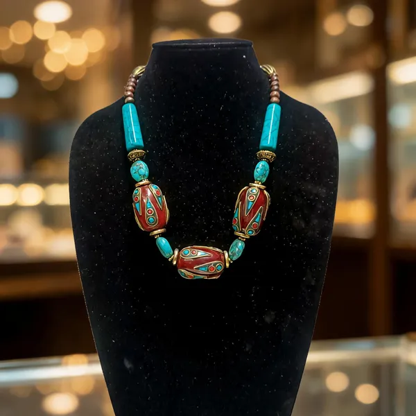 Multicolour_Glass_Brass_Beaded_Statement_Necklace_For_Women