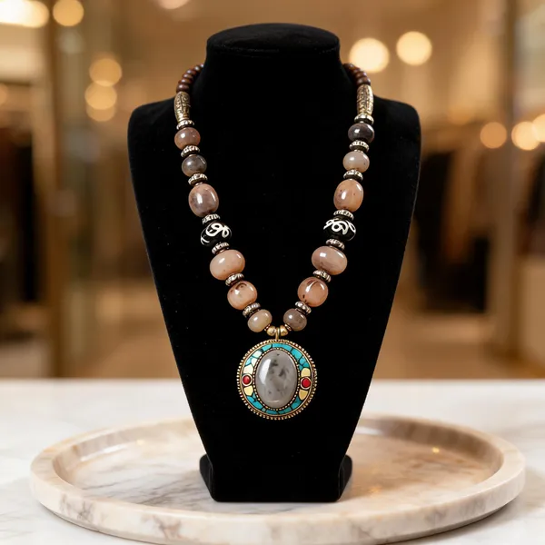 Multicolour_Beaded_Statement_Necklace_For_Women
