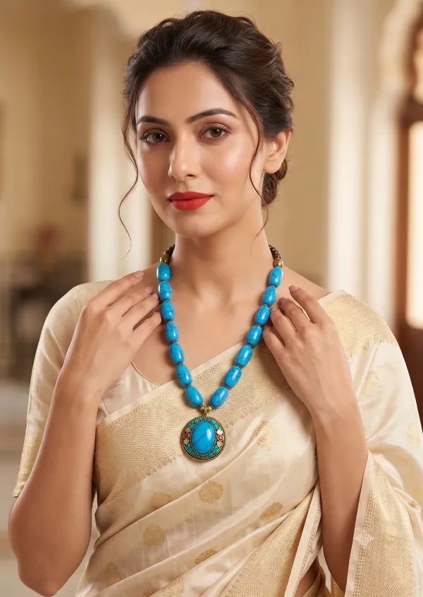 Blue_Beaded_Statement_Necklace_for_Women