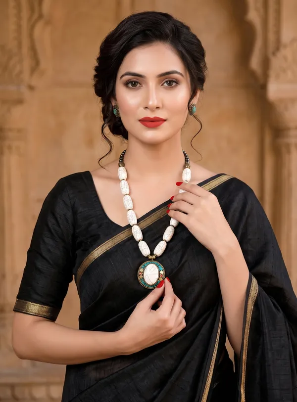 Black_Beaded_Necklace_Set_for_Women