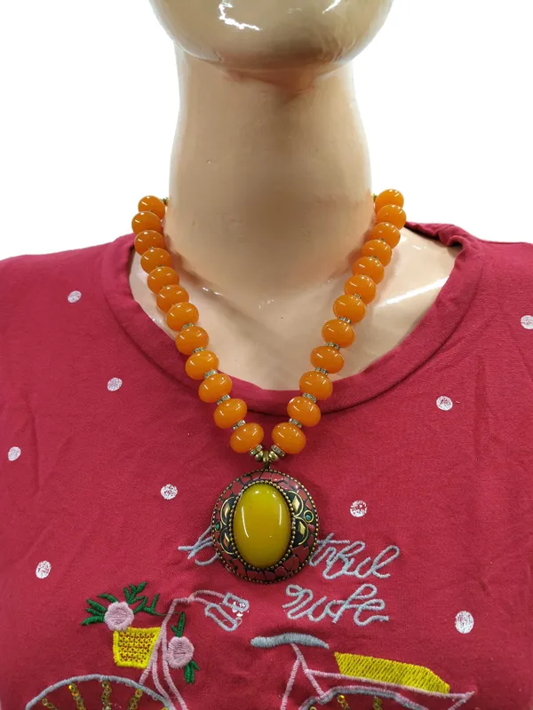 Orange_Beaded_Statement_Necklace_for_Women