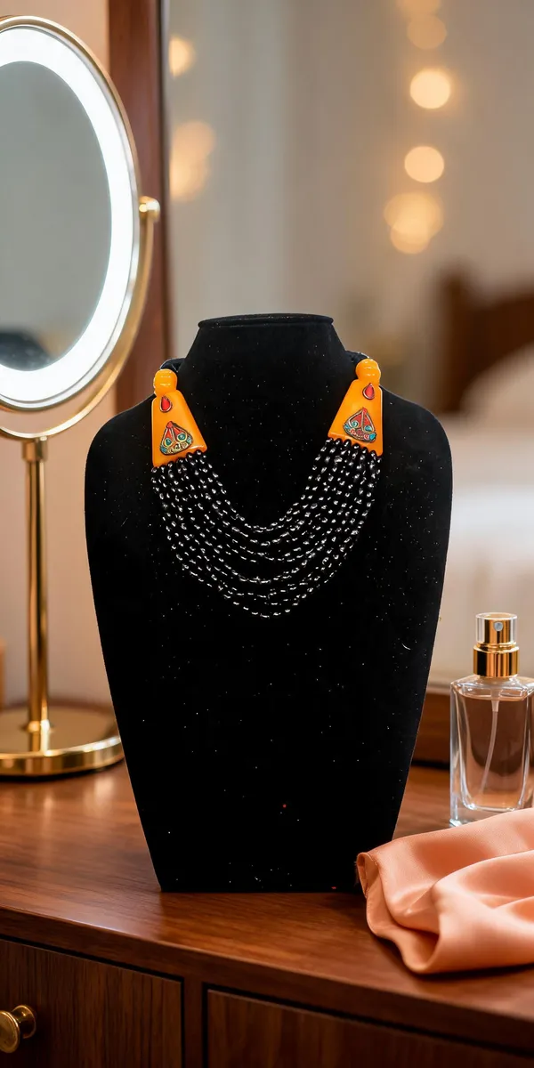 Black_Resin_Glass_Beaded_Traditional_Necklace_For_Women