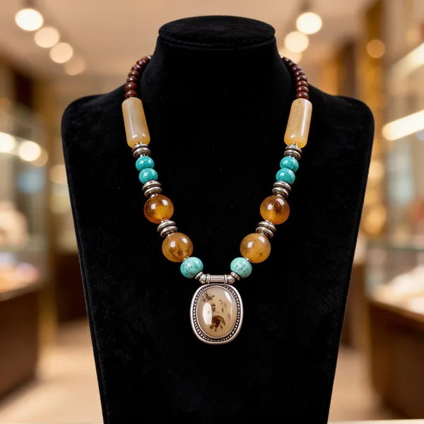 Multicolour_Resin_Stone_Beaded_Statement_Necklace_For_Women