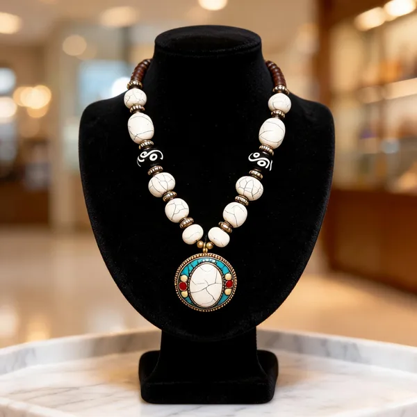 Multicolour_Beaded_Statement_Necklace_For_Women