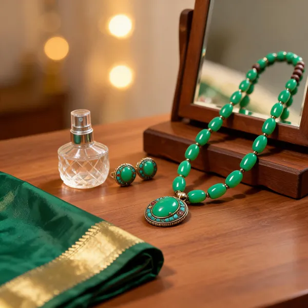 Green_Resin_Beaded_Jewellery_Set_For_Women